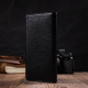 Бумажник вертикальный мужской из натуральной зернистой кожи BOND 185829 черный