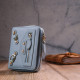 Компактный женский кожаный кошелек Guxilai 185219 Голубой