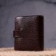 Бумажник компактный мужской натуральная кожа коричневый (KARYA 185109)
