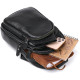 Компактная кожаная мужская сумка через плечо Vintage 184339 Черный