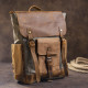 Удобный рюкзак с карманами canvas Vintage 183129 Серый