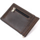 Зажим для денег кожаный винтажный Grande Pelle коричневый (183969)