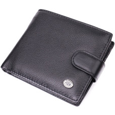 Горизонтальное мужское портмоне из натуральной кожи ST Leather 186559, черный