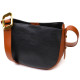 Женская полукруглая сумка кросс-боди из натуральной кожи 185939 Vintage Черная