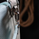 Практичная женская сумка на плечо KARYA 184609 кожаная Голубой