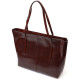 Практичная сумка шоппер из натуральной кожи 185949 Vintage Коричневая