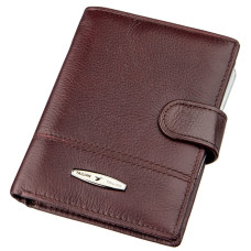 Мужской кошелек кожаный с встроенной кредитницей TAILIAN 182739 коричневый