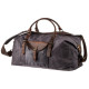 Стильная дорожная сумка с карманом Vintage 183139 Серая