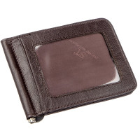Зручний чоловічий Затискач для купюр ST Leather 182409 Коричневий