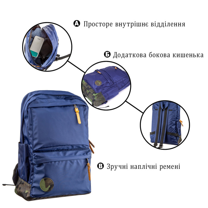 Рюкзак нейлоновый Vintage 14821 Синий