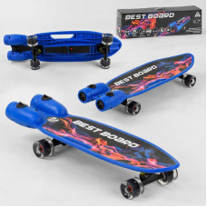 Скейтборд Best Board  S-00605 с музыкой и дымом USB зарядка аккумуляторные батарейки колеса PU со светом
