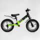 Велобег "Skip Jack" 95112 Черно-зеленый (надувные колеса 12", стальная рама с амортизатором, ручной тормоз, подножка)