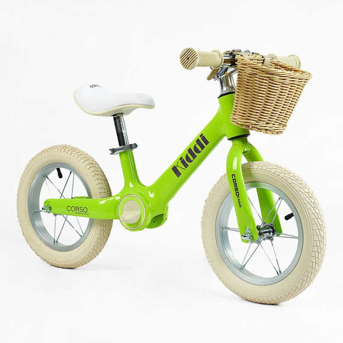 Велобег "Corso Kiddi" ML-12328 магниевая рама, надувные резиновые колеса 12’’, алюминиевые обода, подставка для ног