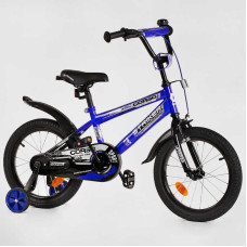 Велосипед 16" двухколесный Corsо Striker EX-16007 с ручным тормозом, звонком и дополнительными колесами