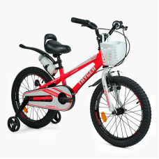 Велосипед 2-х колесный 18" Corso TG-36098 Tayger алюминиевая рама, ручной тормоз, доп. колеса, колокольчик, бутылочка