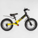 Велобег "Skip Jack" 84115 Черно-желтый, надувные колеса 12", стальная рама с амортизатором, ручной тормоз, подножка