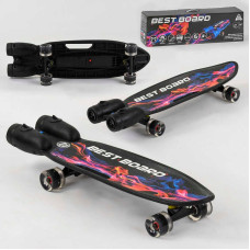 Скейтборд Best Board S-00501 с музыкой и дымом USB зарядка аккумуляторные батарейки колеса PU со светом