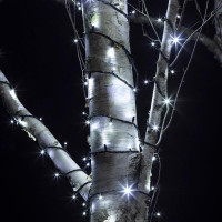 Гірлянда вулична Нитка LedGO Premium 10 м, 100LED, з мерехтінням flash, чорний провід, холодний білий