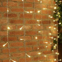 Гірлянда Водоспад LedGO 3*2 м, 480LED, + статика, прозорий провід, теплий білий