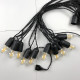 Ретро гирлянда для помещений LedGO, 5 метров 10 филаментных LED ламп, черный