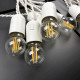 Ретро гирлянда для помещений Alphatrade, 20 метров 40 филаментных LED ламп, белая