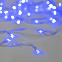 Гірлянда нитка на ялинку LedGO, 200LED, 14 м, прозорий провід, синій