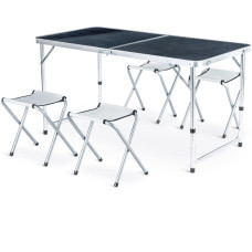 Складной стол для пикника + 4 стульчика Чёрный