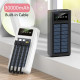 Повербанк Power Bank ZHY 30000 mAh 4в1 универсальная мобильная батарея c солнечной панелью и встроенными кабелями