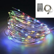 Гирлянда Роса 20м, проволка на батарейках+ USB: 200 LED , Мульти (разноцветная)