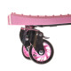 Детский двухколесный самокат Scooter с двумя платформами и светящимися колесами, Розовый