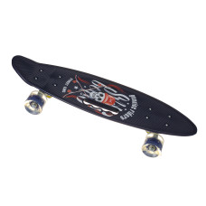 Скейт Пенниборд (Penny Board) со светящимися колесами и ручкой "Пират"