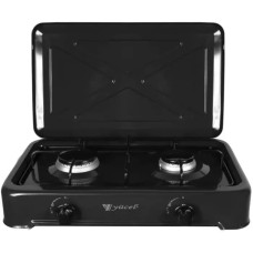 Настольная плита газированная 2 конфорки YUCEL O-200-LPG-BLACK