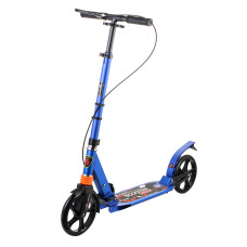 Самокат детский Urban Scooter колеса 200мм PU с ручным тормозом Синий 10+