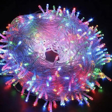 Светодиодная гирлянда Нить 800 Led прозрачный шнур 40 метров/Мульти (разноцветный)