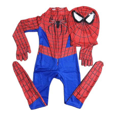 Комбинезон + Балаклава Человек Паук Костюм Спайдер Мэн Spider Man (L – 120-130см)