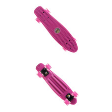 Пенниборд Penny скейтборд "Однотонные" светящиеся PU колеса,Розовый