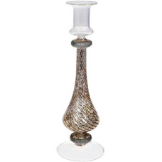 Подсвечник стеклянный Candlestick 8.5х26см, шампань