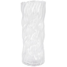 Ваза для цветов стеклянная Ancient Glass "Infinitty" Ø10x25см, прозрачное стекло