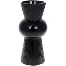Ваза керамическая "Stone Flower" 12.3х12.3х26.5см, черный