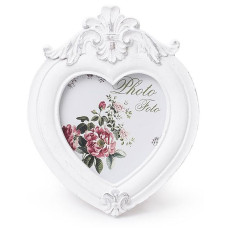 Фоторамка Sweet White "Белая Лилия" форма сердца 12.7х10.3см