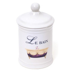 Ємність LE BAIN Ø10.5х18.5см для засобів гігієни, фарфор