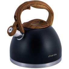 Чайник Kamille Whistling Kettle Black 2.7л з нержавіючої сталі зі свистком