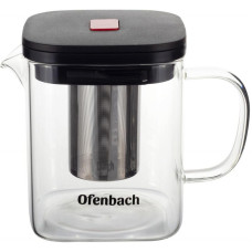 Чайник скляний заварювальний Ofenbach 1000мл зі знімним ситечком (0612m)
