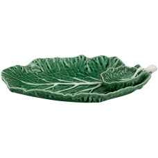 Набор 2 блюда с соусником Bordallo Pinheiro Cabbage 28x20см Зеленый
