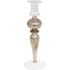 Подсвечник стеклянный Candlestick 8.5х25см, шампань