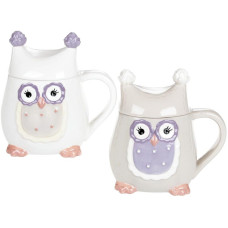 Кружка "Owl Family" 400мл с керамической крышкой