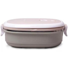 Ланч-бокс Kamille Food Box 700мл, 20х14.5х7.5см, бежевий з оливковим