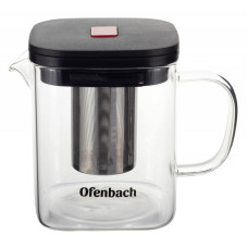 Чайник скляний заварювальний Ofenbach 600мл зі знімним ситечком (0612s)