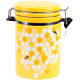Банка керамическая "Sweet Honey" 650мл для сыпучих продуктов с металлической затяжкой, желтый