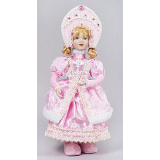 Фигура-кукла "Снегурочка в розовом" 43см
